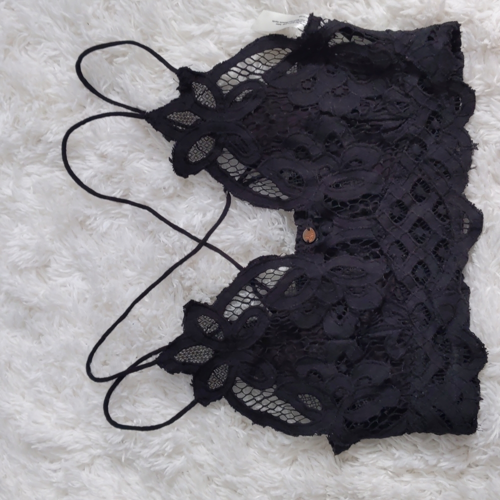 Free People Black Bralette